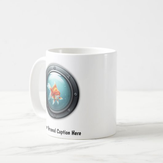 Whimsical Goldfish Inside a Porthole Kaffeetasse (Vorderseite Links)
