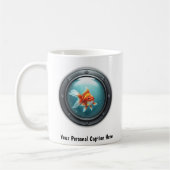 Whimsical Goldfish Inside a Porthole Kaffeetasse (Links)
