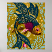 Whimsical Goldfish Poster - Natur Inspiriert Kunst (Vorne)