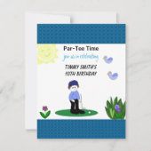 Whimsical Golfing Birthday Party Einladung (Vorderseite)