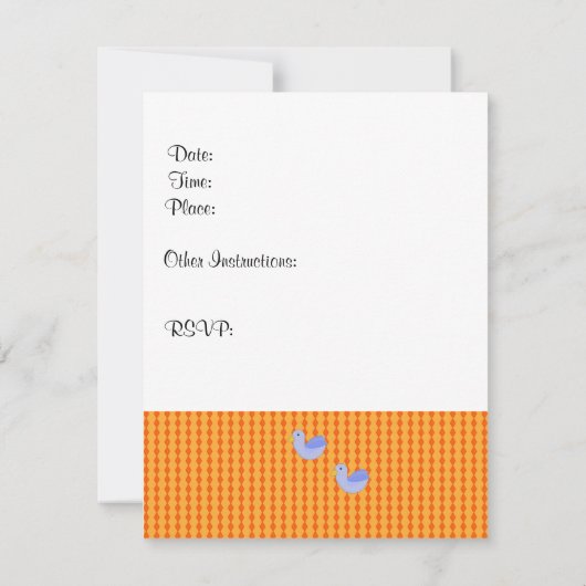 Whimsical Golfing Birthday Party Einladung (Rückseite)