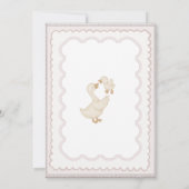 Whimsical Goose Boho Gender Neutral Baby Shower Einladung (Rückseite)