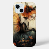 Whimsical Goth Fairy & Bat | Custom Halloween Case (Rückseite)