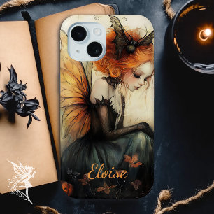 Whimsical Goth Fairy & Bat   Custom Halloween Case