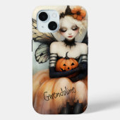 Whimsical Goth Fairy & Pumpkin Custom Halloween Case-Mate iPhone Hülle (Rückseite)