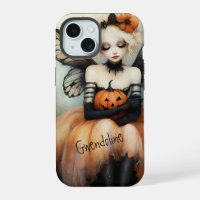 Whimsical Goth Fairy & Pumpkin Custom Halloween