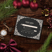 Whimsical Gothic Black Cat Holiday Party RSVP Card Begleitkarte