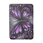 Whimsical Gothic Butterfly Lila Black Colorful Badematte (Vorderseite Vertikal)
