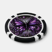 Whimsical Gothic Butterfly Lila Black Colorful Pokerchips (Einzeln)