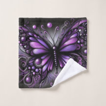 Whimsical Gothic Butterfly Lila Black Colorful