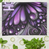 Whimsical Gothic Butterfly Purple Personalized Geschirrtuch (Gefaltet)