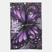 Whimsical Gothic Butterfly Purple Personalized Geschirrtuch (Vertikal)
