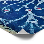 Whimsical Gothic Cat Poster - Retro Art (Ecke)