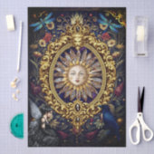 Whimsical Gothic Celestial Libelle Rabe Fee  Seidenpapier (Handwerk)