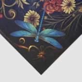 Whimsical Gothic Celestial Libelle Rabe Fee  Seidenpapier (Ausschnitt)
