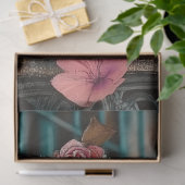 Whimsical Gothic Floral Statue Rose Decoupage Seidenpapier (Geschenk)