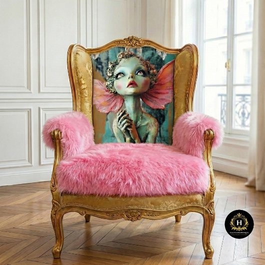 Whimsical Gothic Gargoyle Fairy Decoupage Seidenpapier