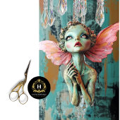 Whimsical Gothic Gargoyle Fairy Decoupage Seidenpapier