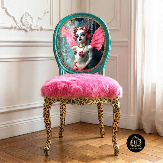 Whimsical Gothic Gargoyle Fairy Pink Wings Seidenpapier