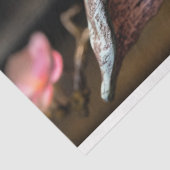 Whimsical Gothic Gargoyle mit Blütendekoupage Seidenpapier (Ausschnitt)