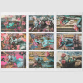 Whimsical Gothic Paris Gargoyle Decoupage Seidenpapier (Vorderseite)