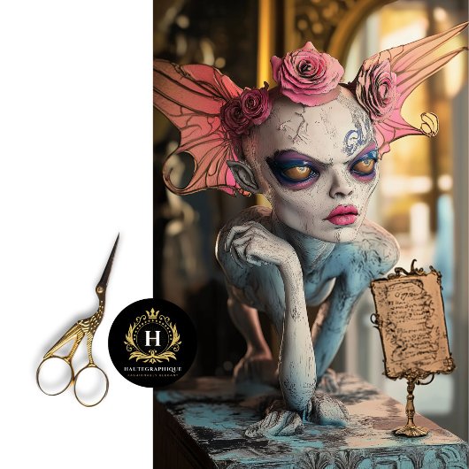 Whimsical Gothic Paris Gargoyle Decoupage Seidenpapier