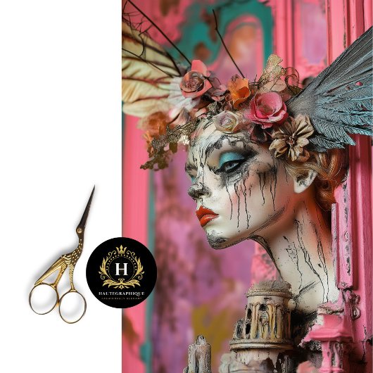 Whimsical Gothic Paris Gargoyle Decoupage Seidenpapier