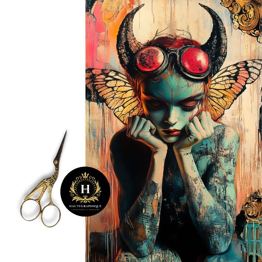 Whimsical Gothic Paris Gargoyle Decoupage Seidenpapier