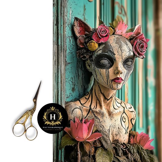 Whimsical Gothic Paris Gargoyle Decoupage Seidenpapier