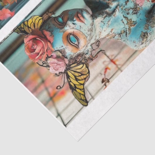 Whimsical Gothic Paris Gargoyle Decoupage Seidenpapier (Ausschnitt)