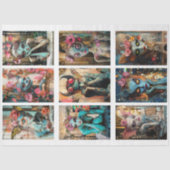 Whimsical Gothic Paris Gargoyle Decoupage Seidenpapier (Vorderseite)