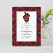Whimsical Gothic Wedding Einladung (Stehend Vorderseite)