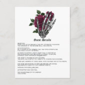 Whimsical Gothic Wedding Guest Details Begleitkarte (Vorderseite)