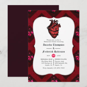 Whimsical Gothic Wedding Probe Dinner Einladung