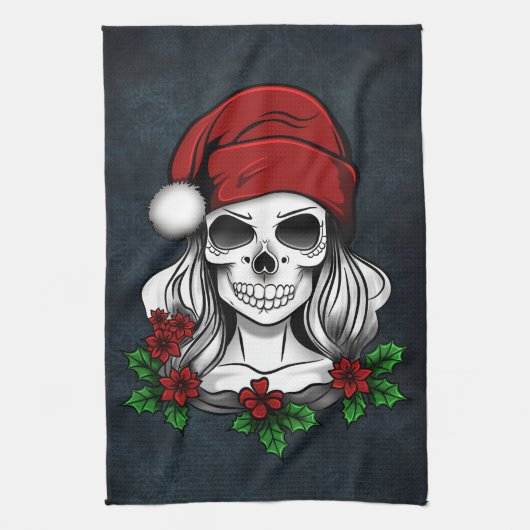 Whimsical Gothic Weihnachten Weihnachten Geschirrtuch (Vertikal)
