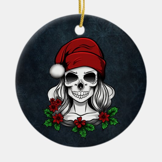 Whimsical Gothic Weihnachten Weihnachten Keramik Ornament (Vorne)