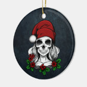 Whimsical Gothic Weihnachten Weihnachten Keramik Ornament (Links)