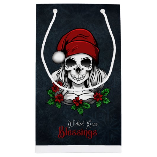 Whimsical Gothic Weihnachten Weihnachten Kleine Geschenktüte (Rückseite)