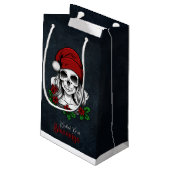 Whimsical Gothic Weihnachten Weihnachten Kleine Geschenktüte (Rückseite Schrägansicht)