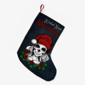 Whimsical Gothic Weihnachten Weihnachten Kleiner Weihnachtsstrumpf (Vorderansicht (hängend))