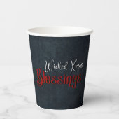 Whimsical Gothic Weihnachten Weihnachten Pappbecher (Rückseite)