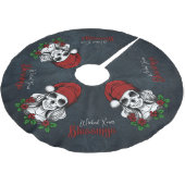 Whimsical Gothic Weihnachten Weihnachten Polyester Weihnachtsbaumdecke (Schrägansicht)