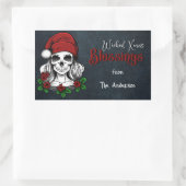 Whimsical Gothic Weihnachten Weihnachten Rechteckiger Aufkleber (Tasche)