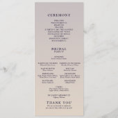 Whimsical Gradient Lila Blumenzwiebeln Foto Hochze Programm (Rückseite)