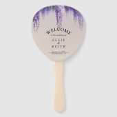 Whimsical Gradient Lila Floral Wedding Programm Fächer (Vorderseite)