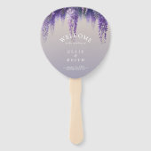 Whimsical Gradient Lila Floral Wedding Programm Fächer (Vorderseite)
