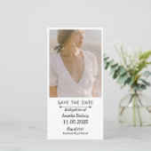 Whimsical Graduate Foto Save the Date (Stehend Vorderseite)