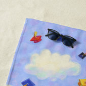 Whimsical Graduation Cap Toss Personalisiert Strandtuch (Beispiel)