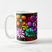 Whimsical Graffiti Style Blume Ladybug Kaffeetasse (Links)