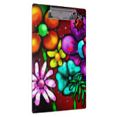 Whimsical Graffiti Style Blume Ladybug Klemmbrett (Rechts)